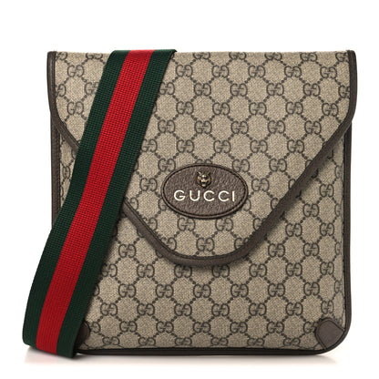 Gucci GG Supreme Monogram Web Medium Neo Vintage Flap Messenger Bag Beige New Acero 1 of 13