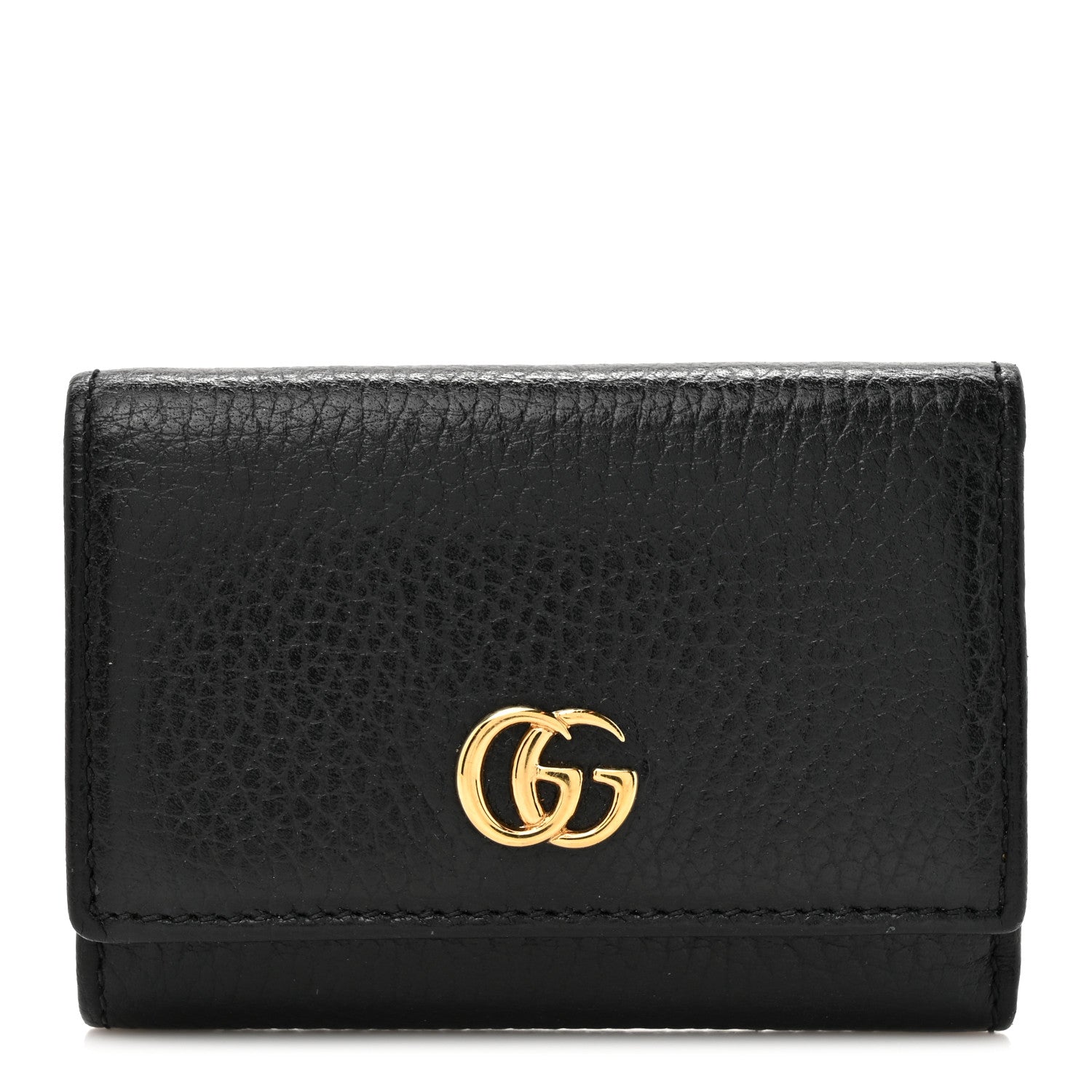 Gucci Dollar Calfskin GG Marmont Wallet Black 1 of 11