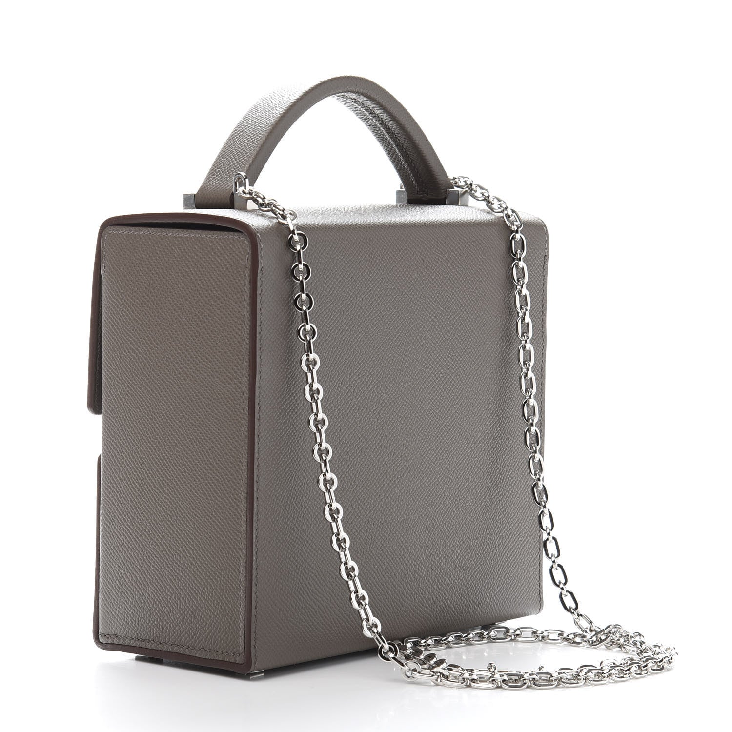 Hermes Epsom Cinhetic Boxy Top Handle Bag Etoupe 3 of 11