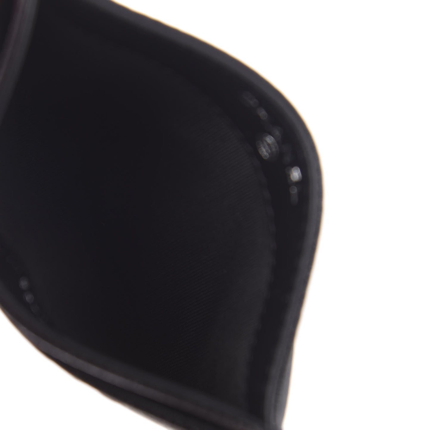 Caviar Camellia Embossed Card Holder Black