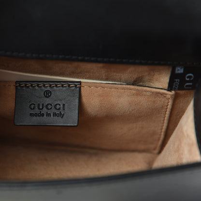 Gucci Calfskin Mini Sylvie Chain Shoulder Bag Black 6 of 12