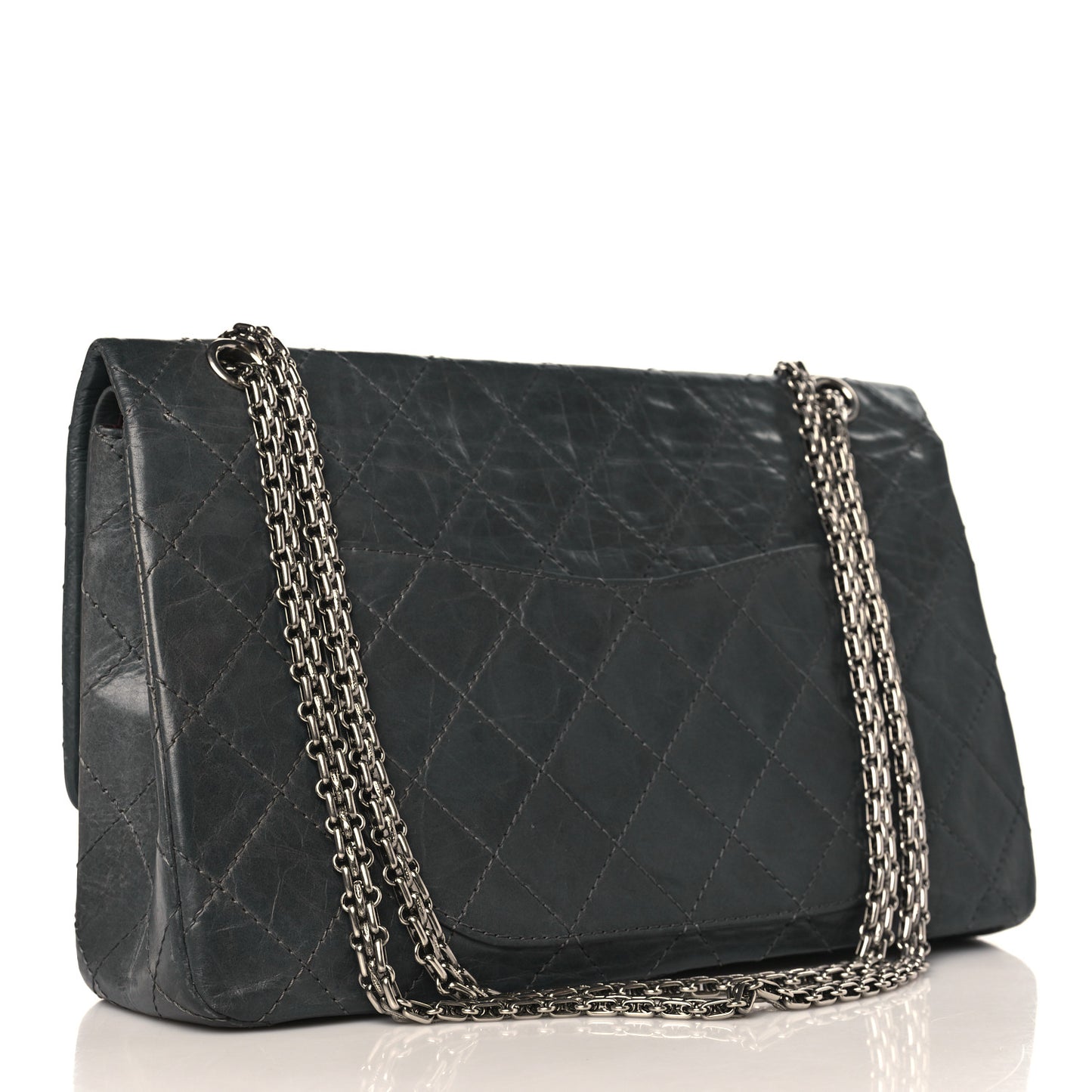 Aged Calfskin Quilted 50th Anniversary 2.55 Reissue 227 Flap Grey