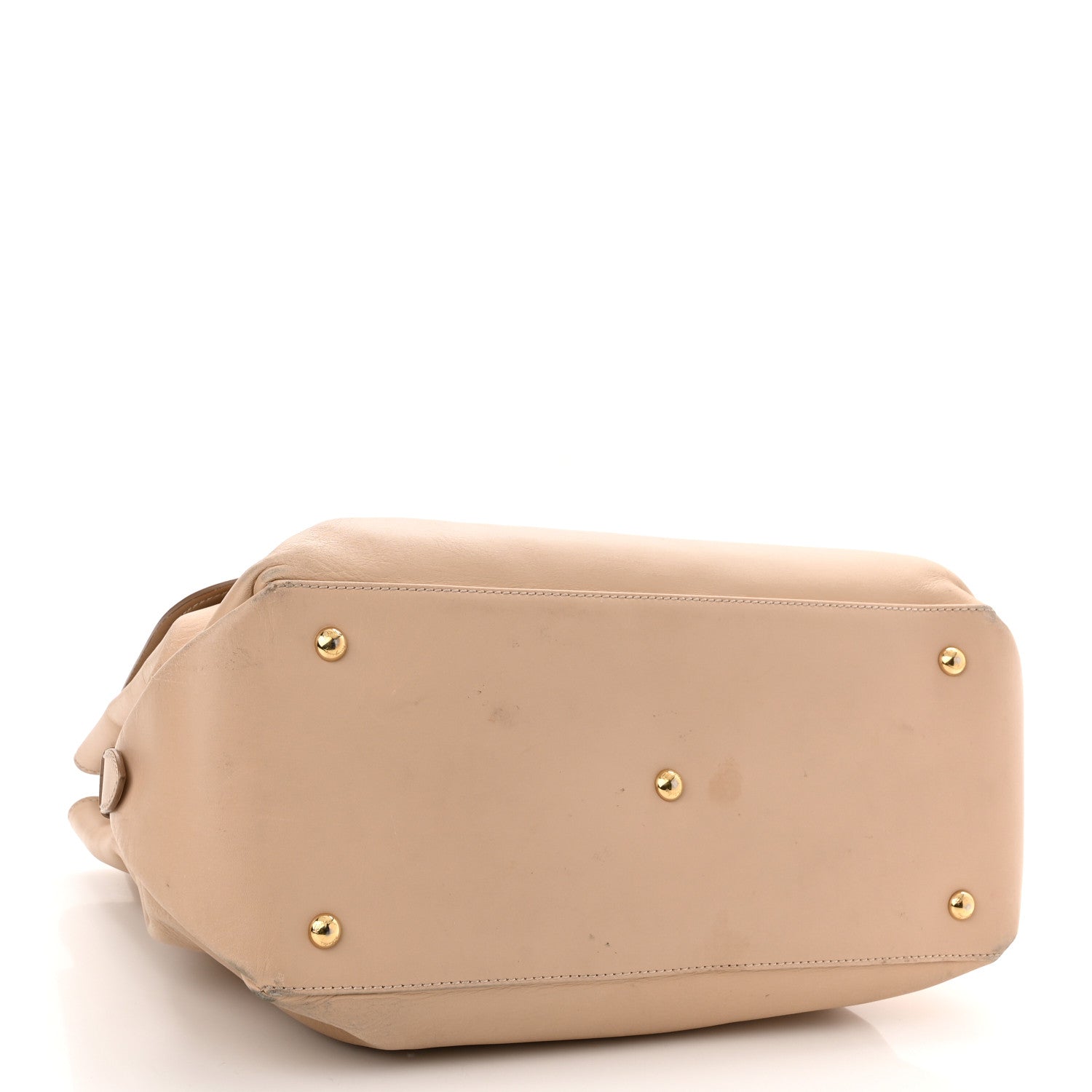 Salvatore Ferragamo Calfskin Fiamma Bag New Bisque 4 of 21