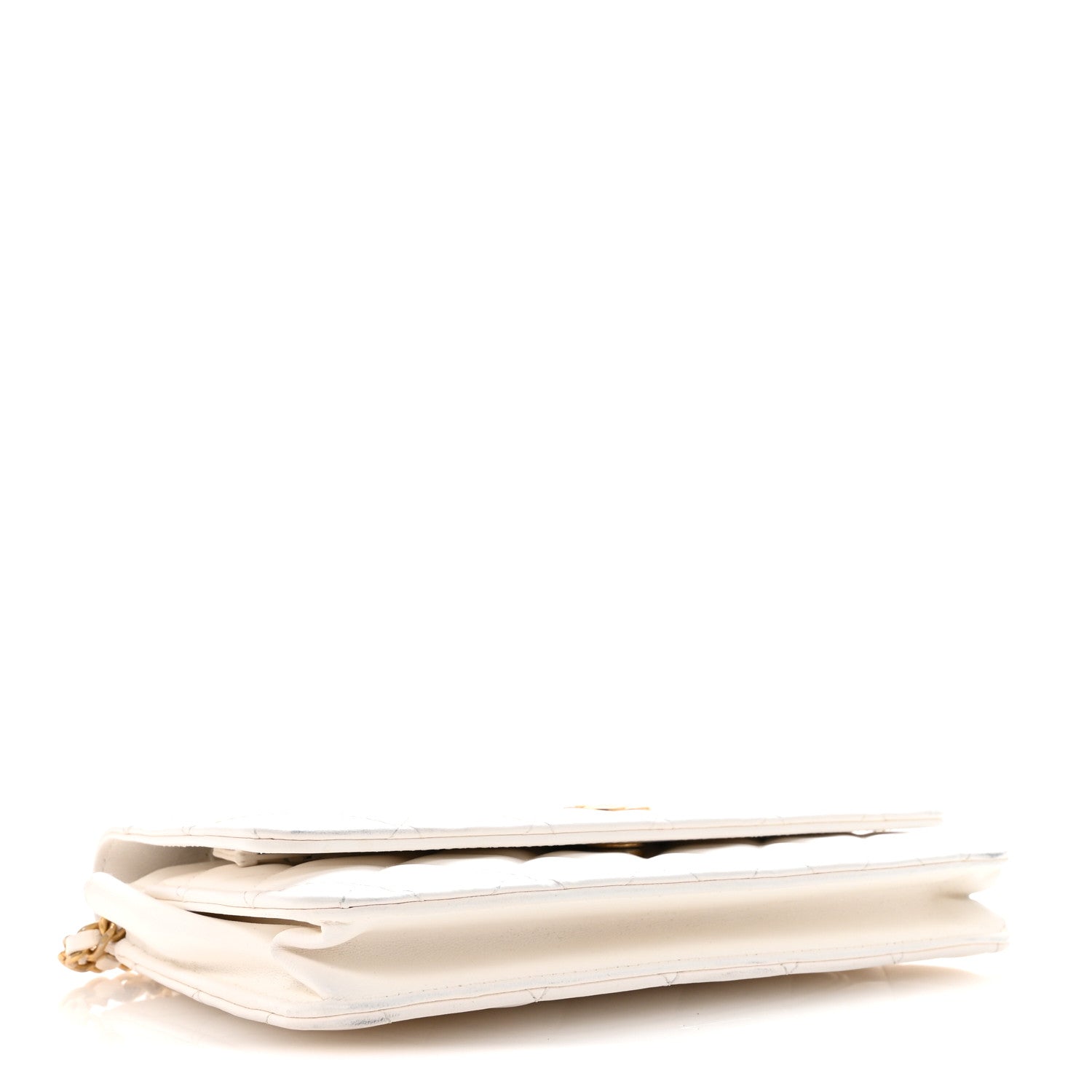 Chanel Lambskin Quilted Romance Wallet On Chain WOC White 4 of 12