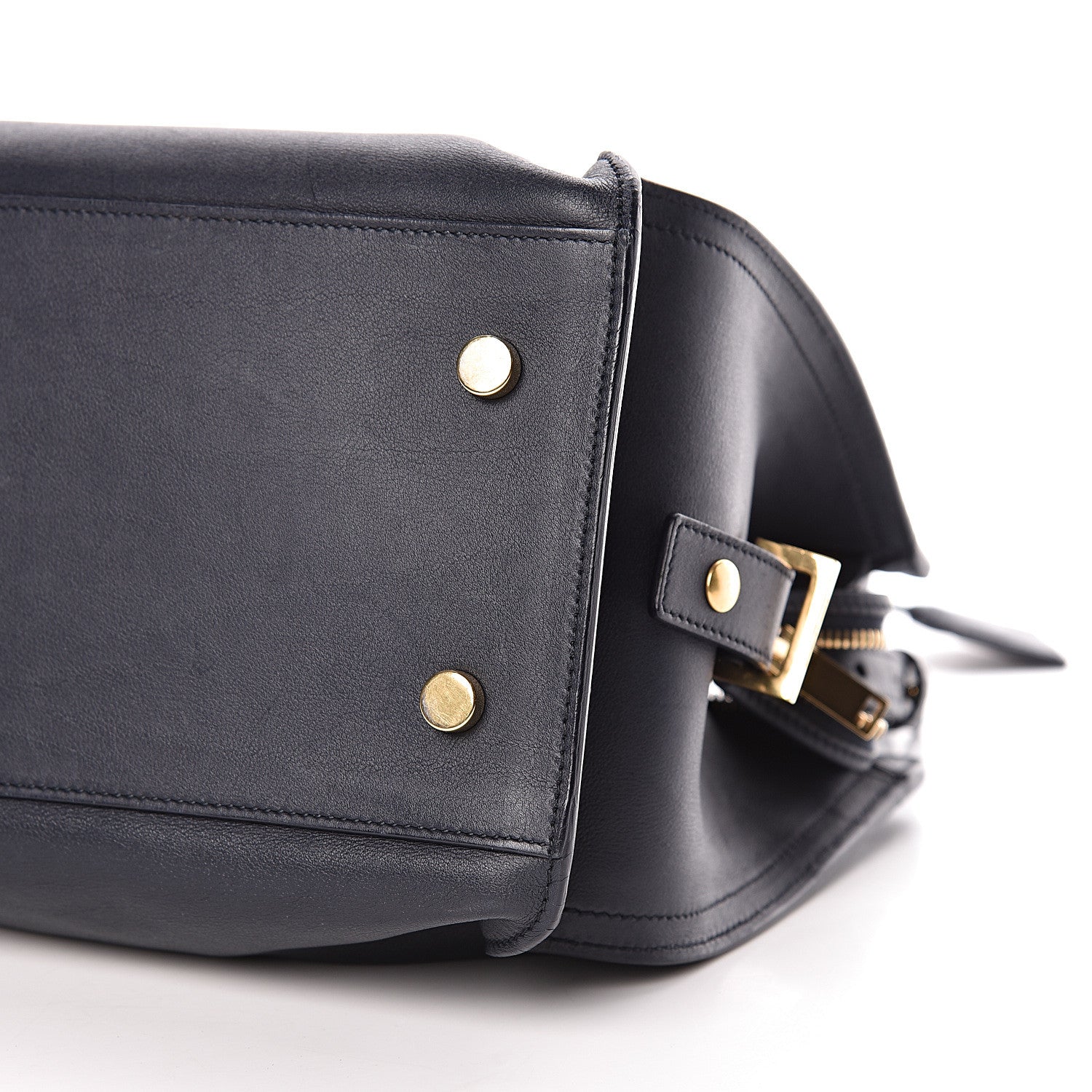 Saint Laurent Smooth Calfskin Small Monogram Cabas Navy 11 of 11