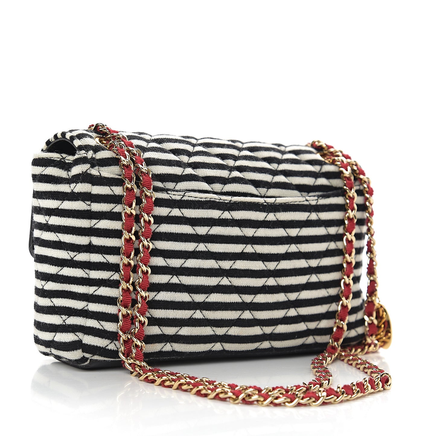 Jersey Quilted Small Coco Sailor Flap Black White