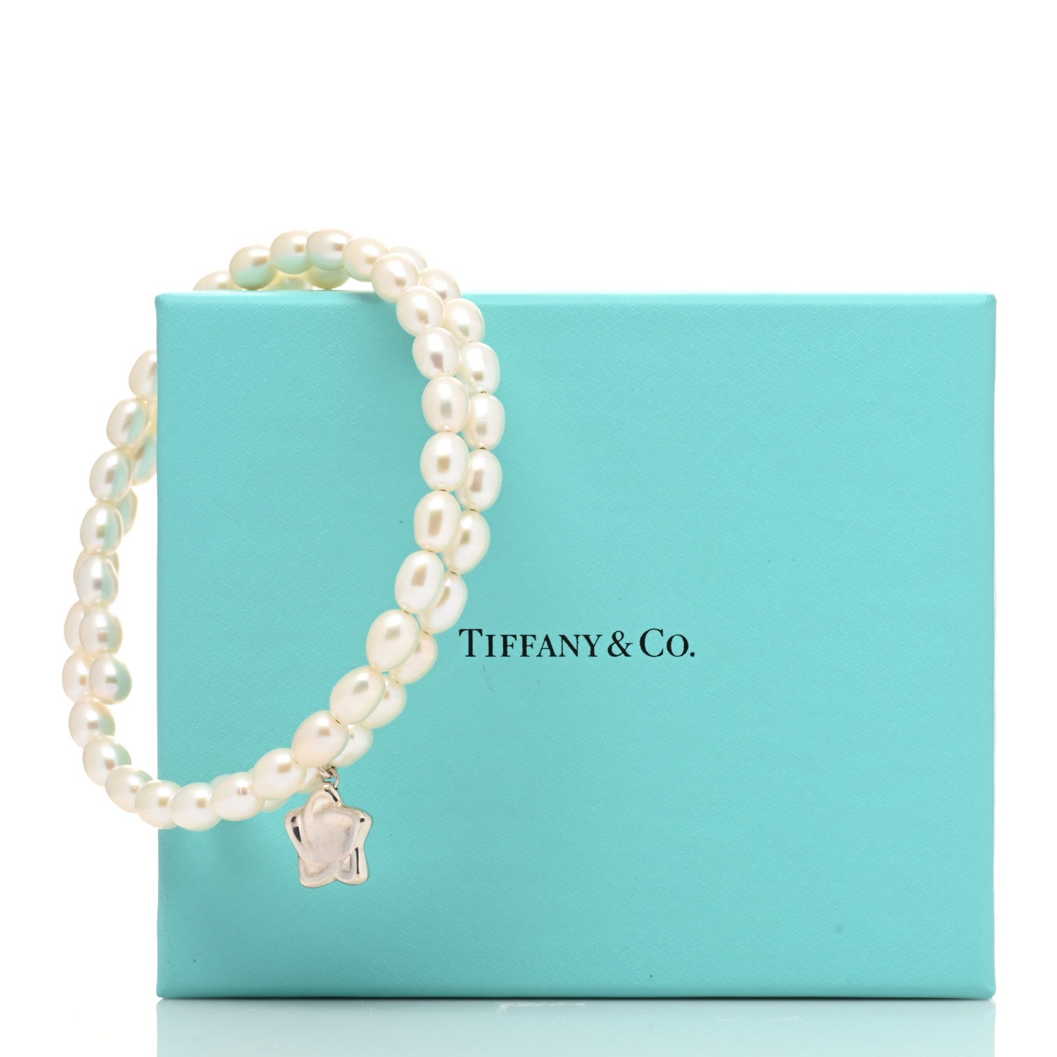 Tiffany Sterling Silver Pearl Elsa Peretti Star Pendant Necklace 4 of 4