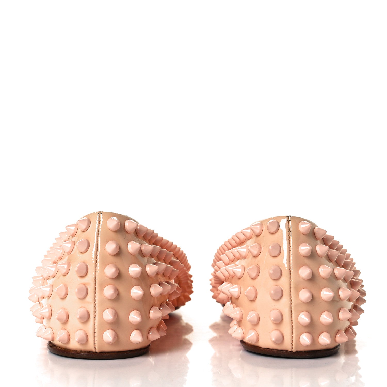 Christian Louboutin Patent Gozul Spikes Flats 36.5 Nude 5 of 11
