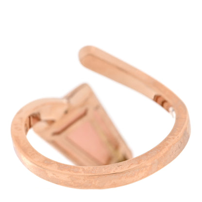 Bulgari 18K Rose Gold Diamond Pink Opal Gelati Ring 50 5.25 3 of 5