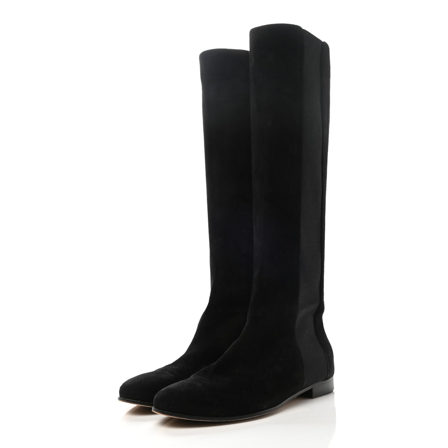 Suede Knee High Boots 39.5 Black