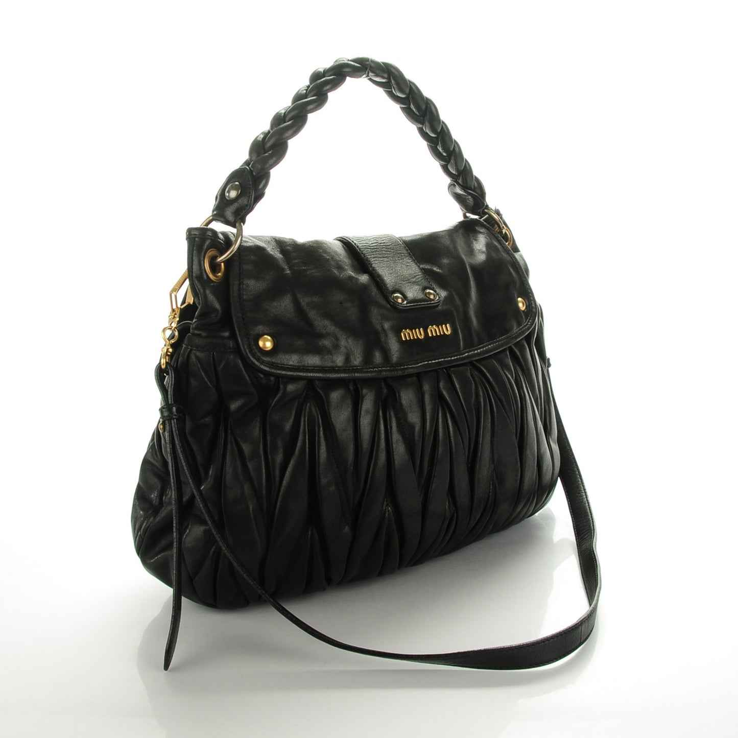 Nappa Matelasse Coffer Hobo Black
