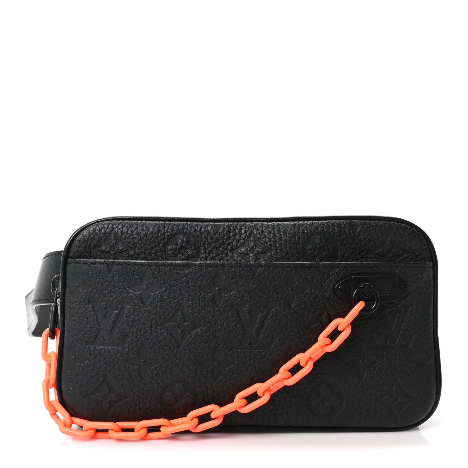 Louis Vuitton Taurillon Monogram Uniformes Solar Ray Soft Pochette Volga Belt Bag Black 1 of 9