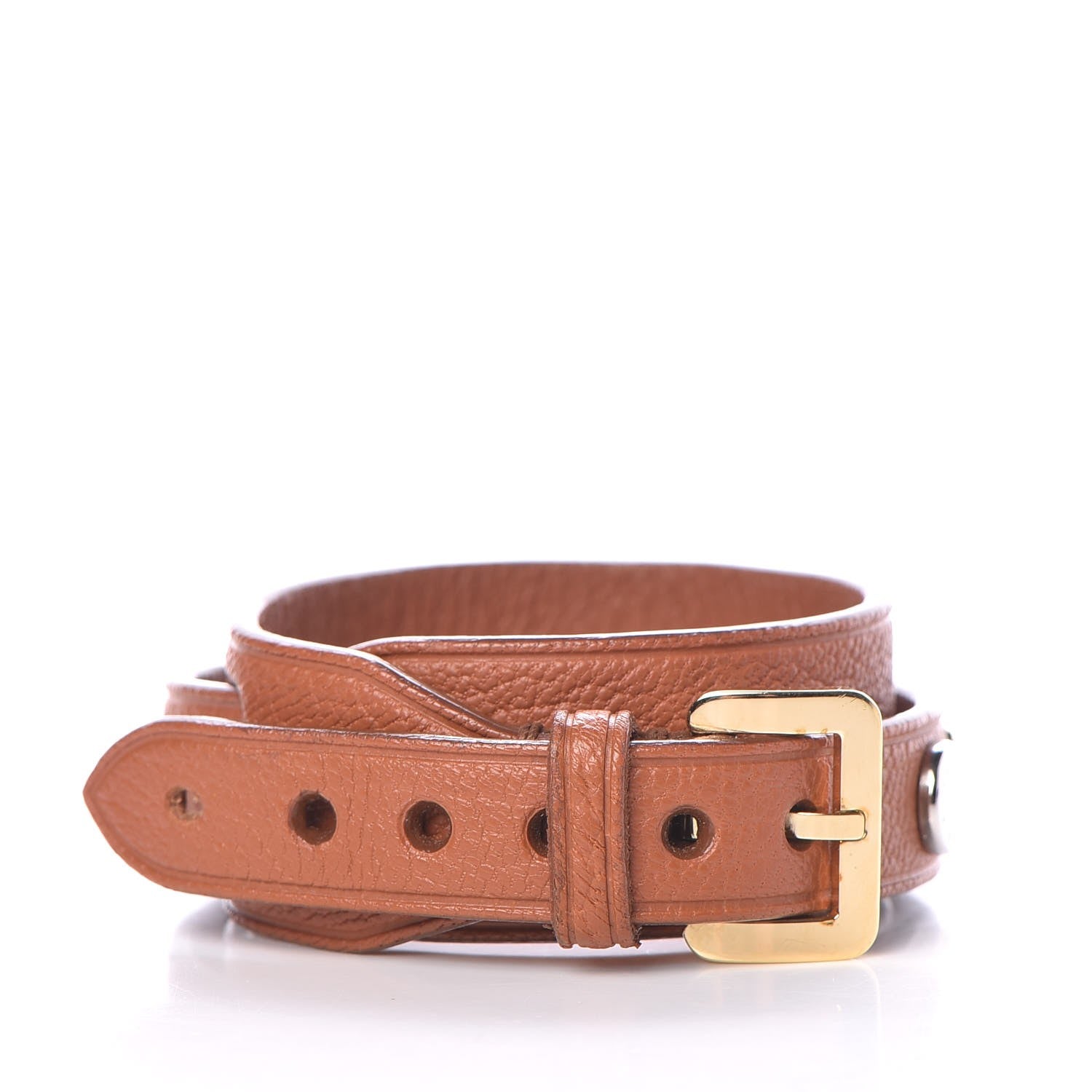 Louis Vuitton Goatskin Spike It Wrap Bracelet 17 Camel 3 of 5