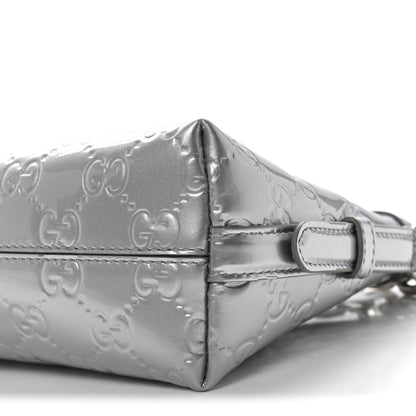 Gucci Shine Guccissima Emblem Small Shoulder Bag Silver 10 of 11