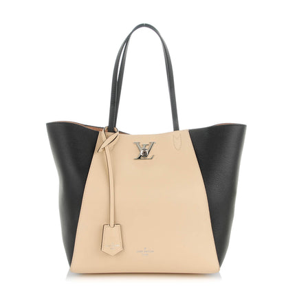 Louis Vuitton Calfskin Lockme Cabas Vanille Black 1 of 7