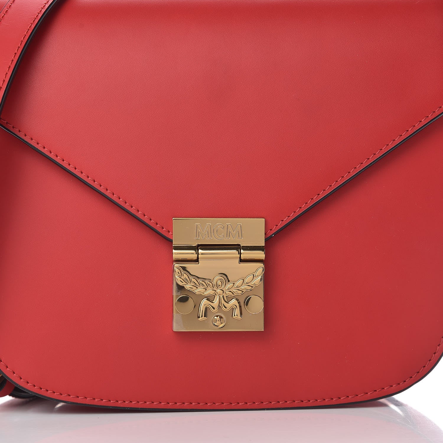MCM Calfskin Patricia Crossbody Bag Red 12 of 12