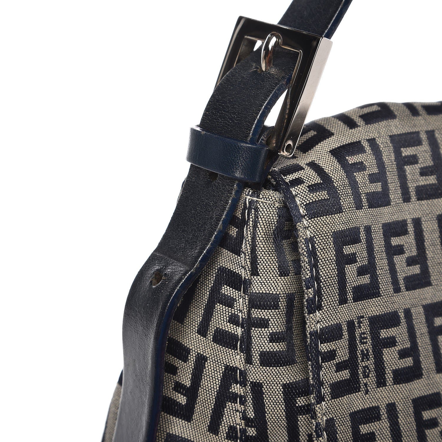 Fendi Zucchino Mama Baguette Navy 8 of 8