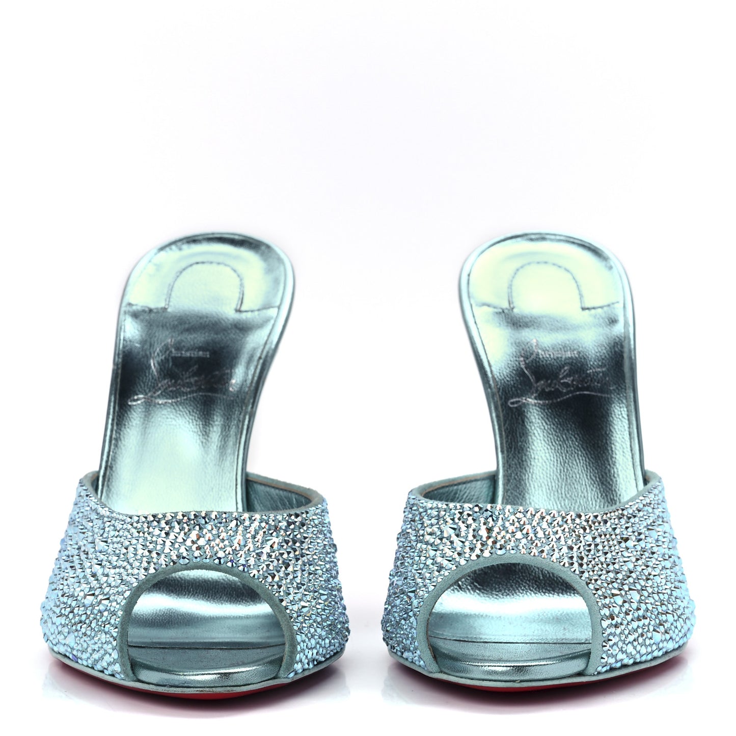 Suede Crystal Strass Me Dolly 100 Sandals 37 Mint