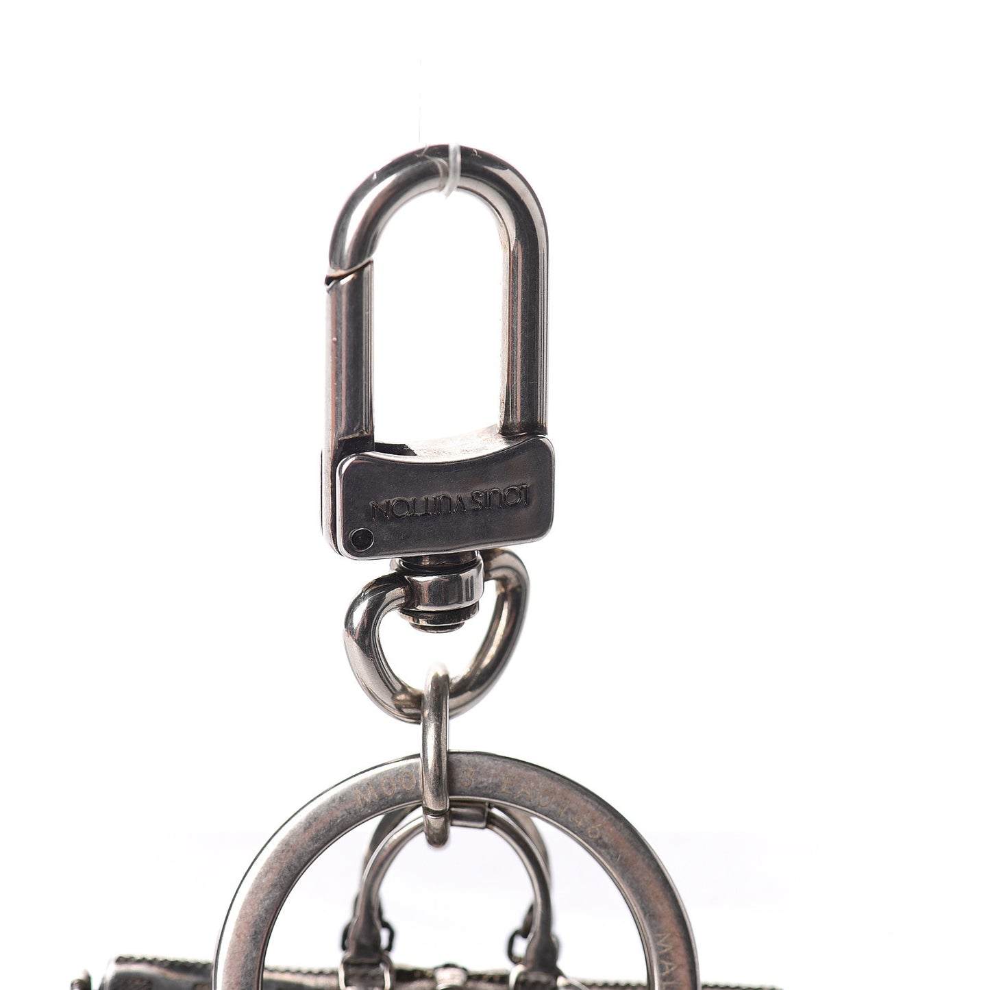 Brushed Palladium The Keepall Key Holder Bag Charm