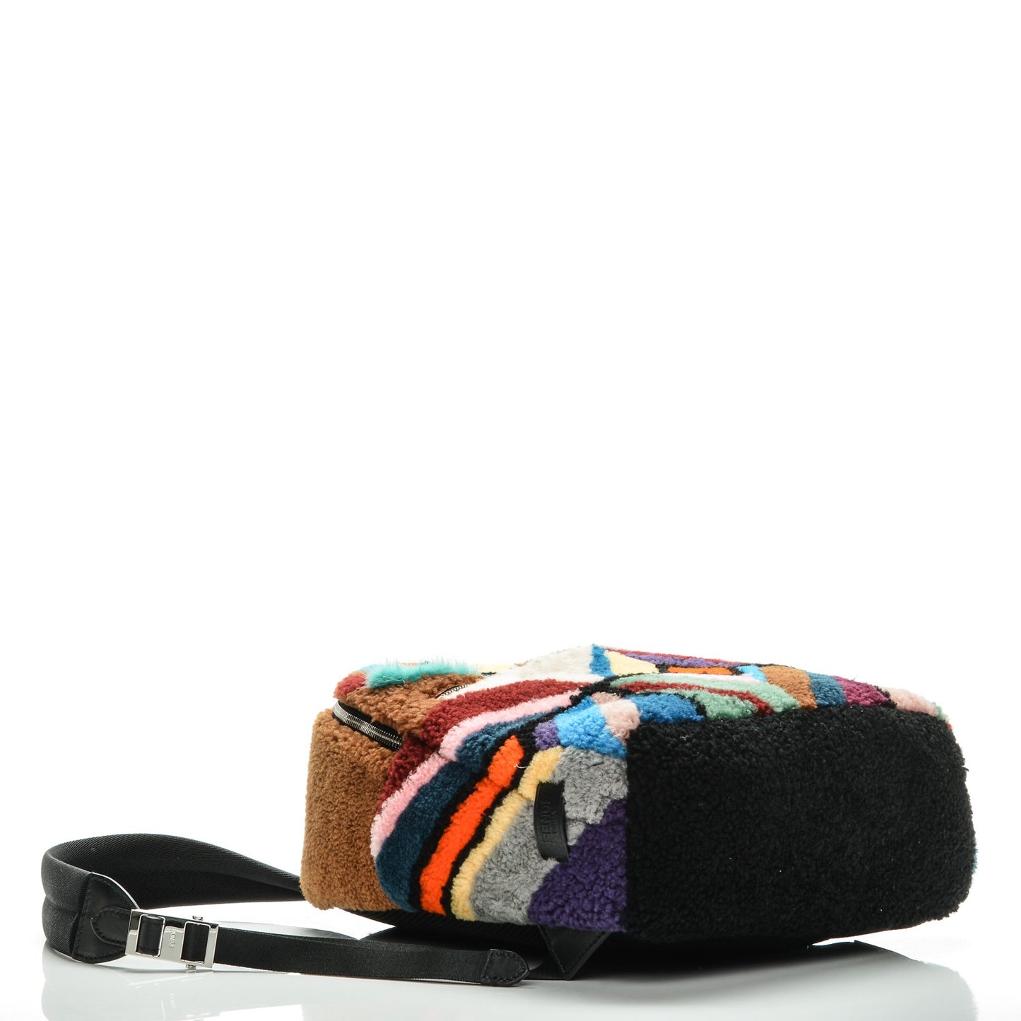 Shearling Geometric Monster Backpack Multicolor