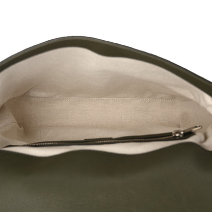 Gucci Calfskin Jumbo GG Embossed Double Buckle Medium Messenger Bag Dark Vintage Olive 5 of 10