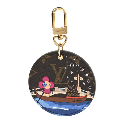 Louis Vuitton Monogram 2019 Christmas Animation Venice Bag Charm Key Ring Blue 1 of 5