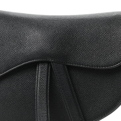 Christian Dior Grained Calfskin Saddle Bag Black 8 of 10