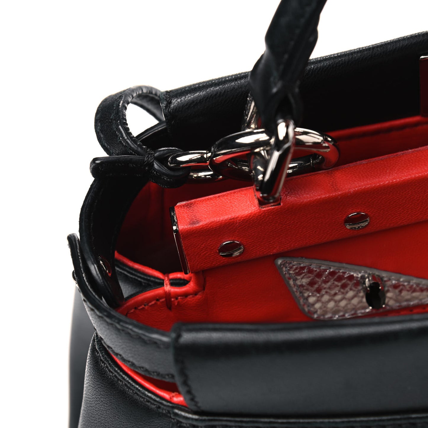 Nappa Karung Monster Eyes Mini Peekaboo Iconic Satchel Black Papavero