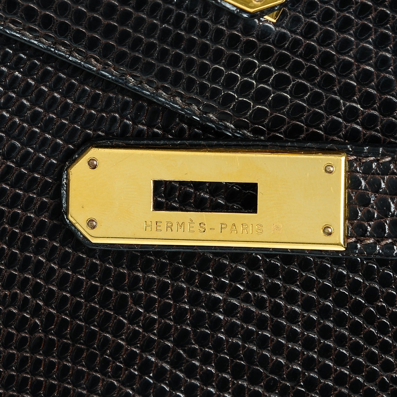 Hermes Shiny Lizard Kelly 28 Havane 13 of 20