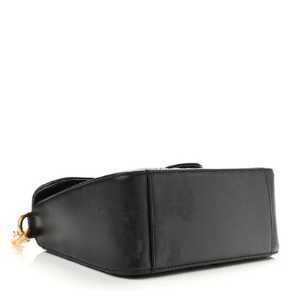 Gucci Calfskin Matelasse Mini GG Marmont Top Handle Shoulder Bag Black 4 of 12