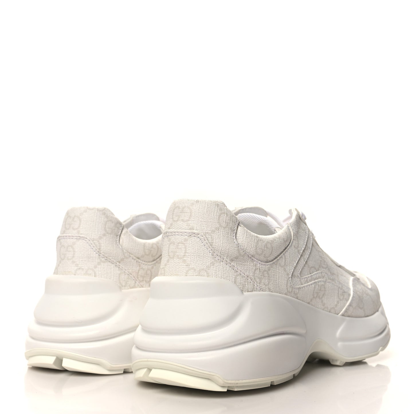 GG Supreme Monogram Womens Rhyton Sneakers 39 White