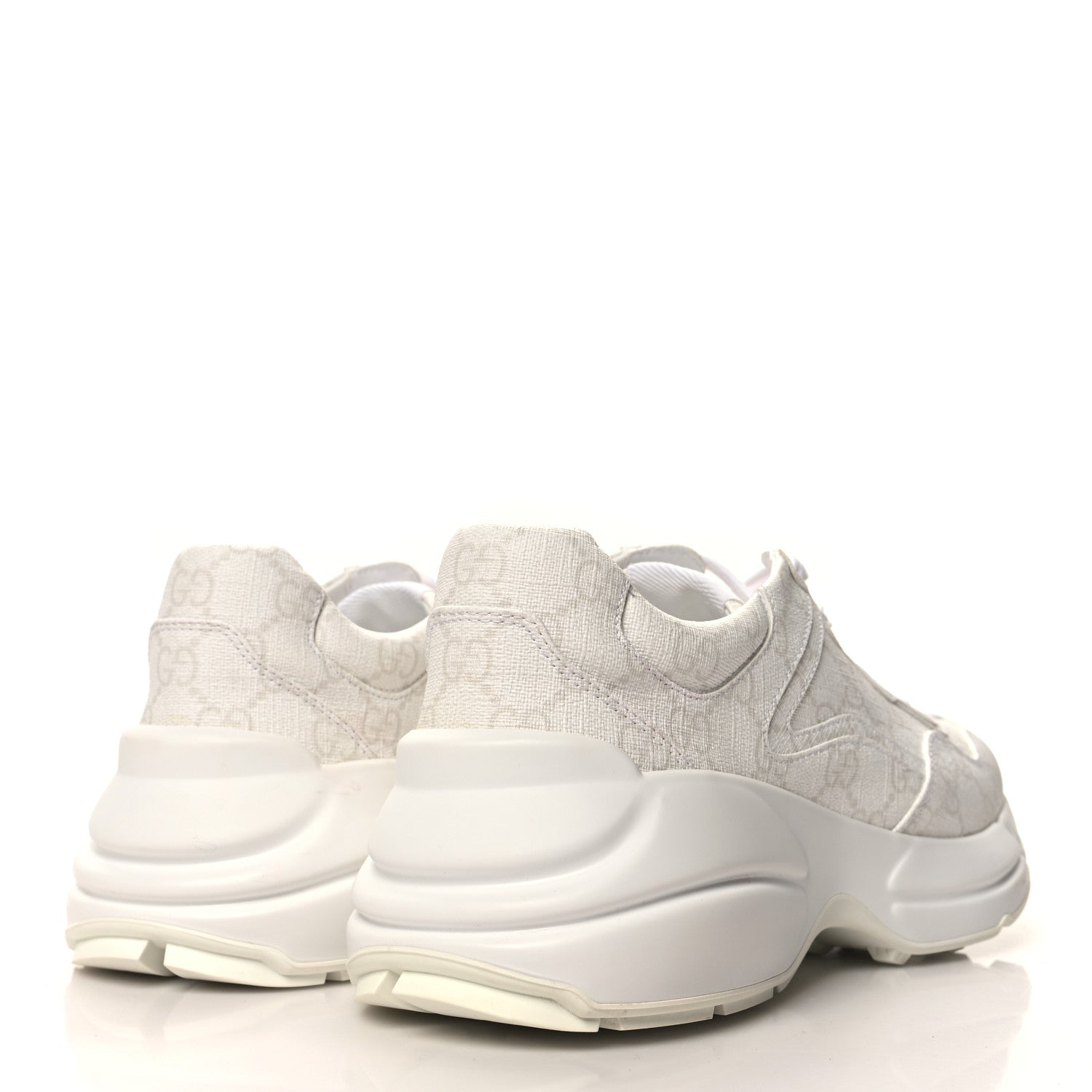 Gucci GG Supreme Monogram Womens Rhyton Sneakers 39 White 4 of 9