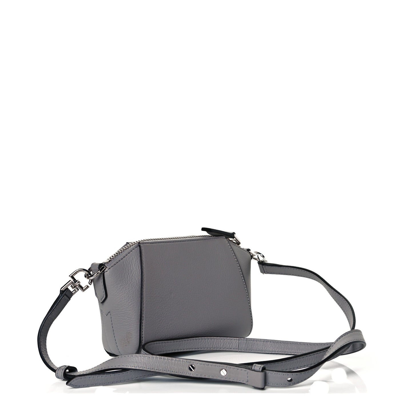 Sugar Goatskin Nano Antigona Pearl Grey
