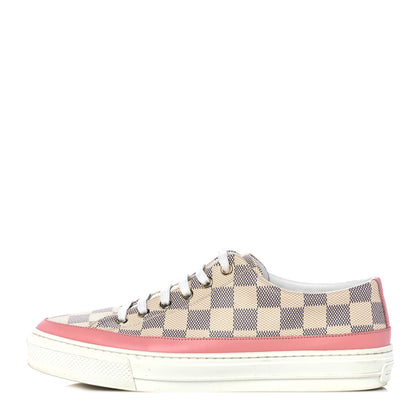 Louis Vuitton Damier Azur Stellar Sneakers 38 Rose Ballerine 1 of 9