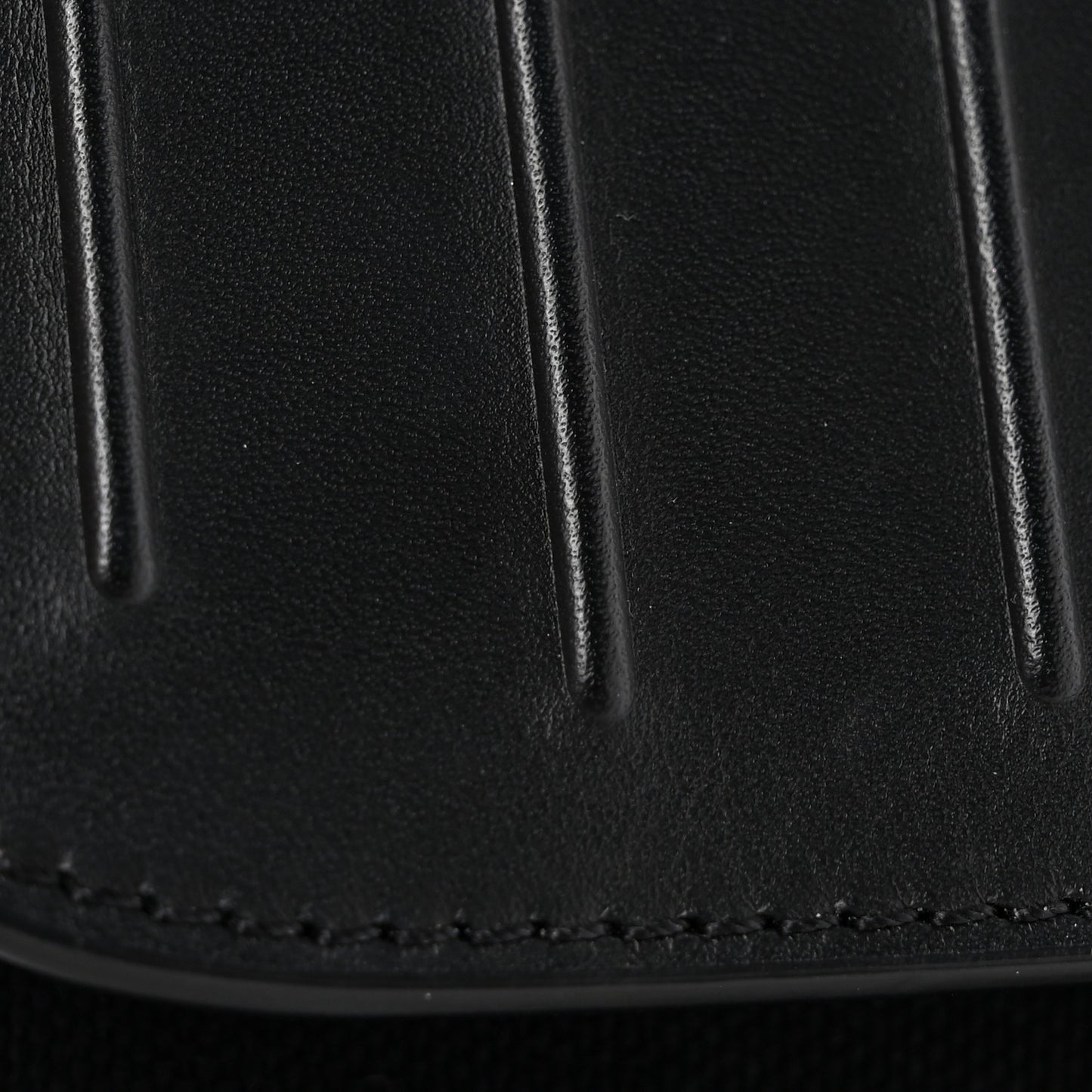 Calfskin Canvas Never Still Crossbody Flap Bag Black