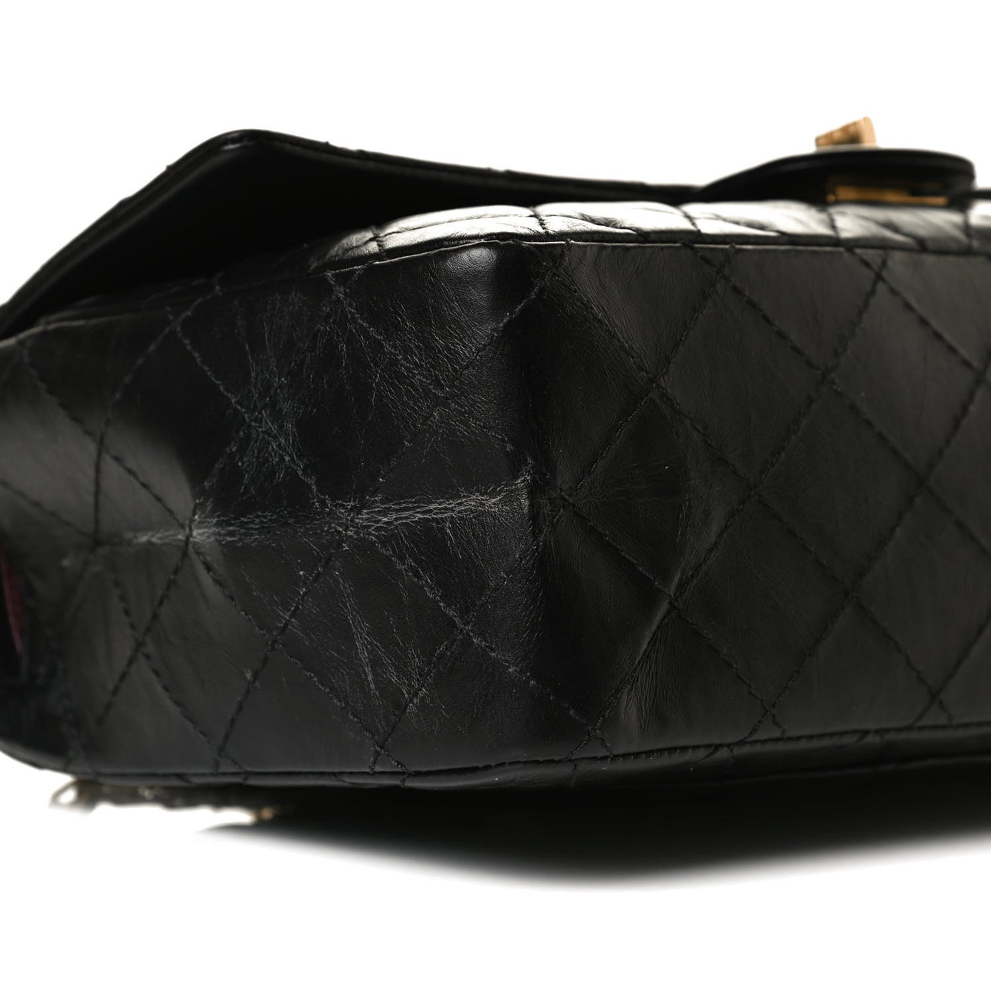 Aged Calfskin Quilted 2.55 Reissue 226 Flap Black