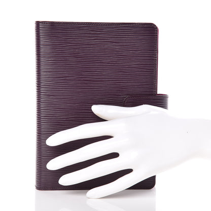 Louis Vuitton Epi Medium Ring Agenda Cover Cassis 2 of 10