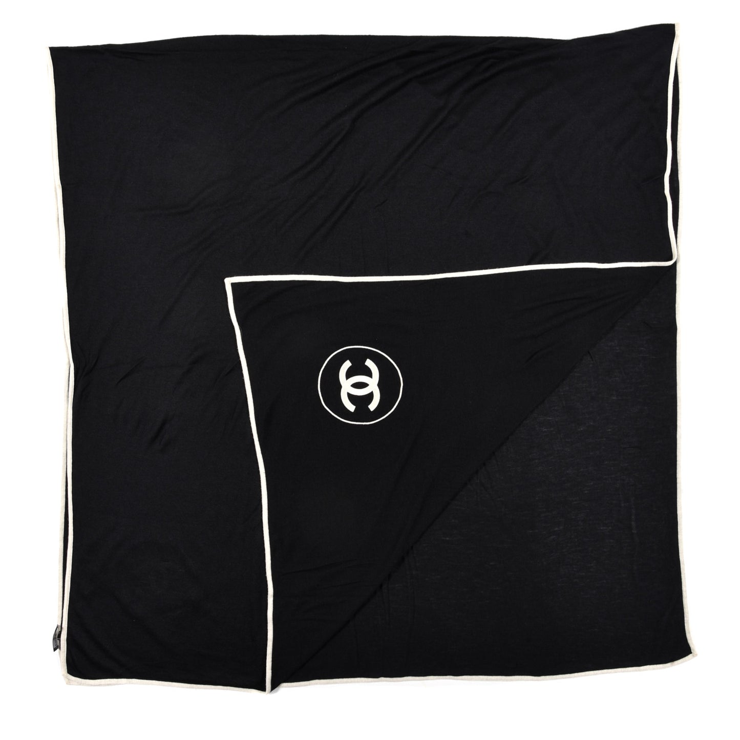 Cashmere Silk CC Scarf Black