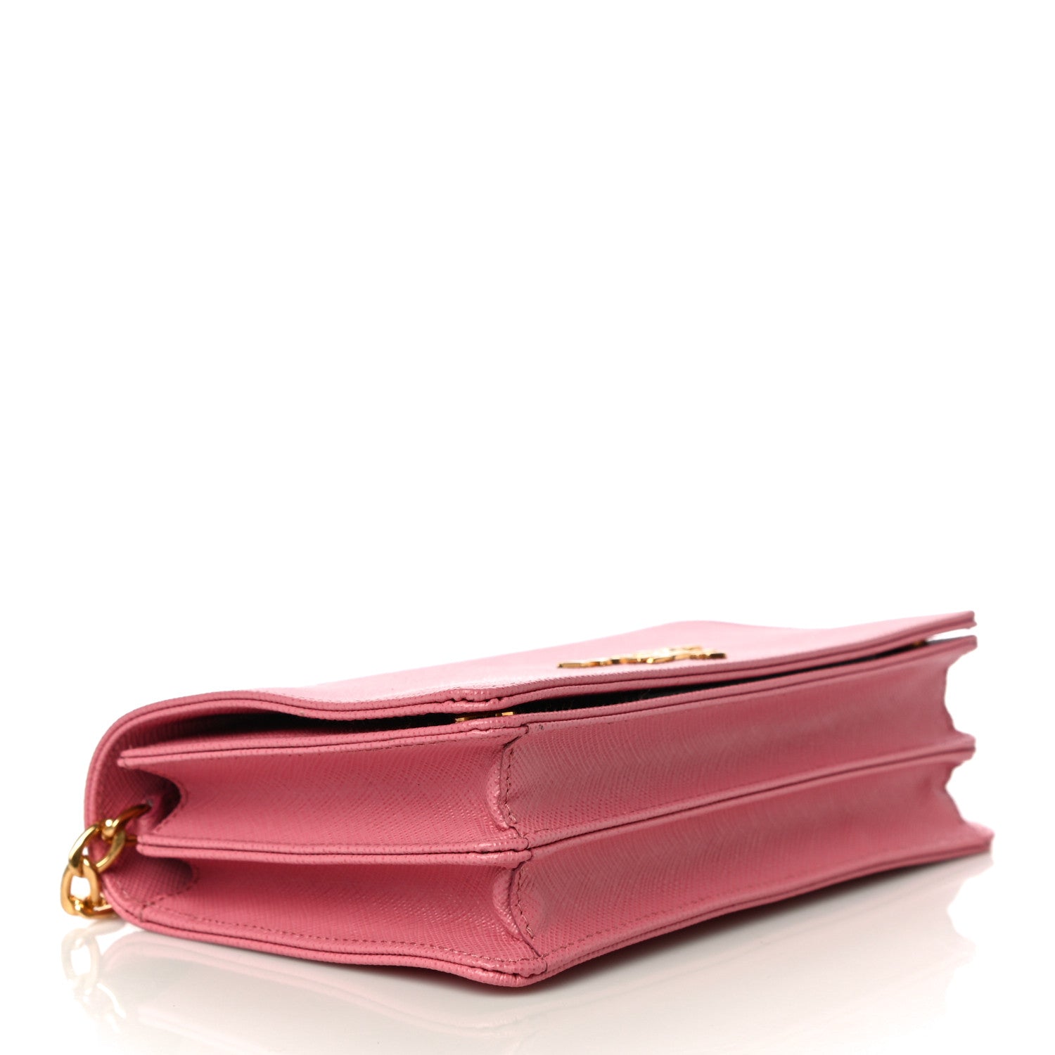 Prada Saffiano Lux Chain Wallet Petalo 4 of 9