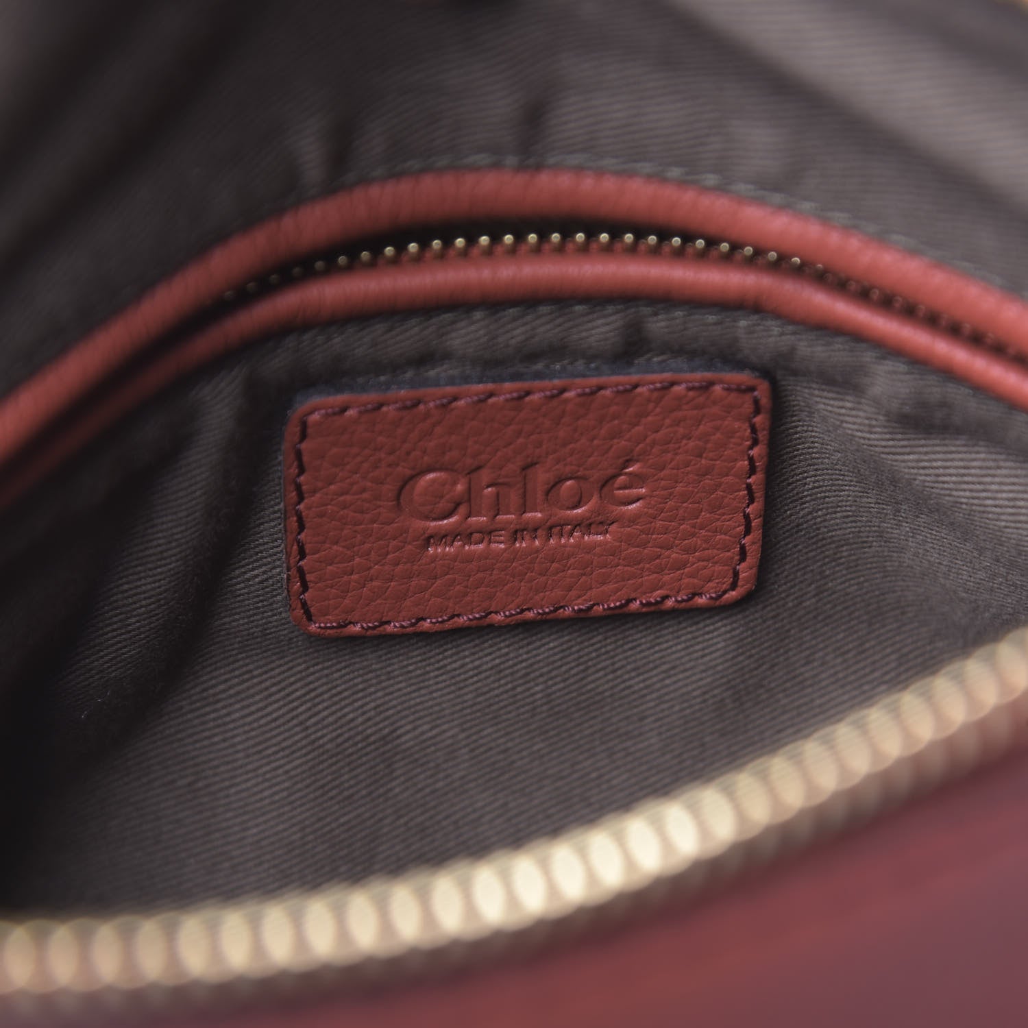 Chloe Calfskin Medium Marcie Satchel Terracotta Red 6 of 9
