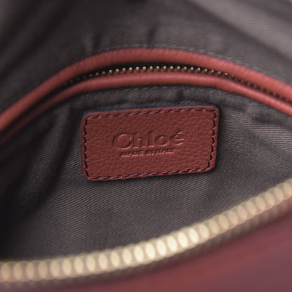 Chloe Calfskin Medium Marcie Satchel Terracotta Red 6 of 9