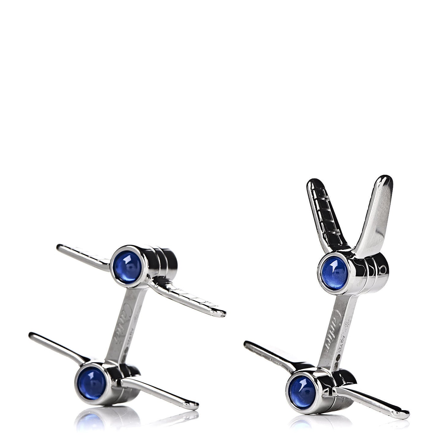 Sterling Silver Spinel Santos De Biplane Cufflinks