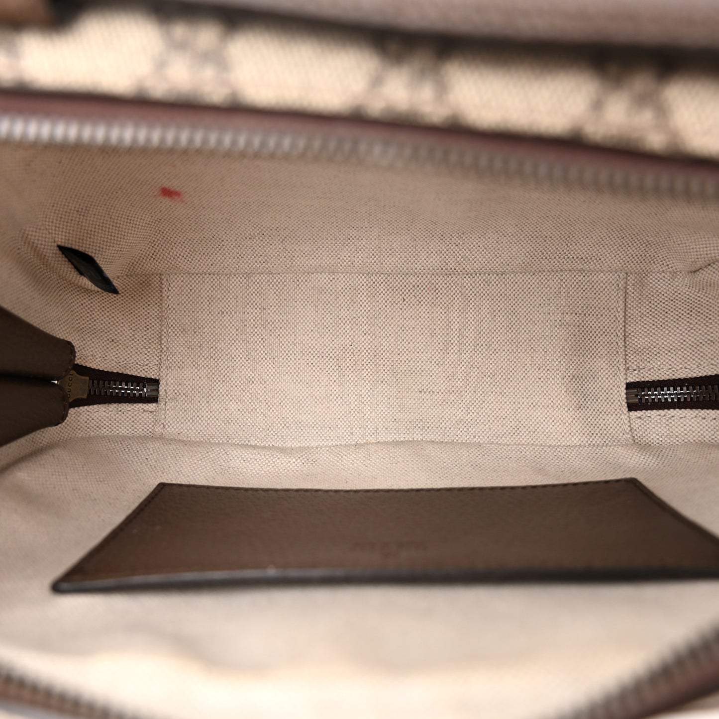 GG Supreme Monogram Web Small Ophidia Top Handle Shoulder Bag Brown