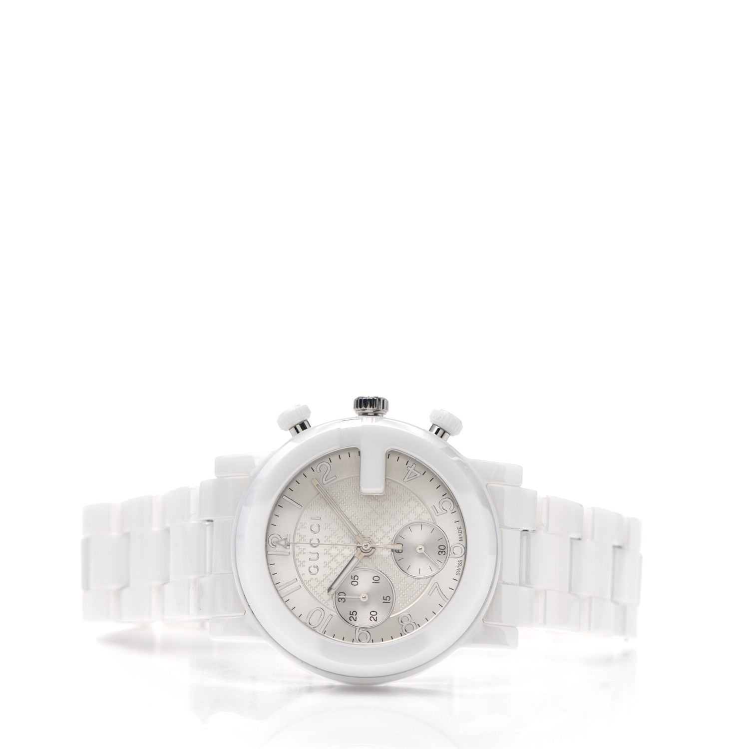 Gucci Stainless Steel Ceramic 38mm G-Chrono Chronograph Quartz Watch White 2 of 5