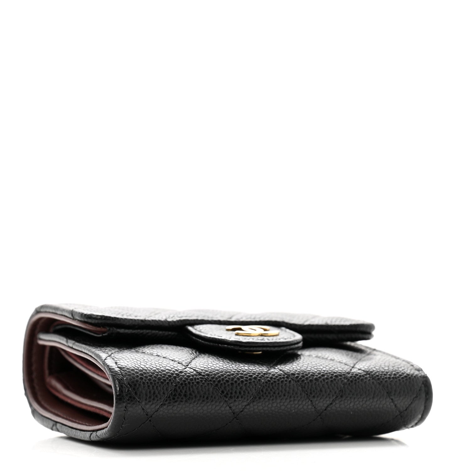 Chanel Caviar Quilted Flap Card Holder Wallet Black 4 of 7
