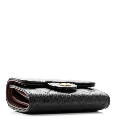 Chanel Caviar Quilted Flap Card Holder Wallet Black 4 of 7