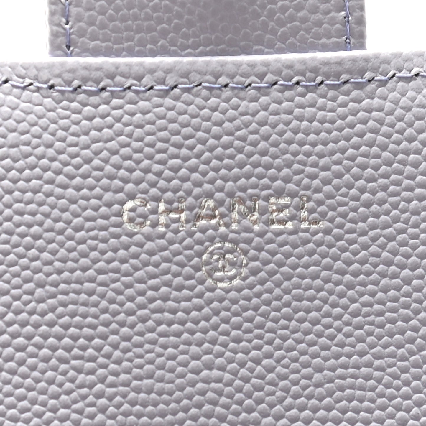 Caviar Quilted Large Flap Wallet Light Purple