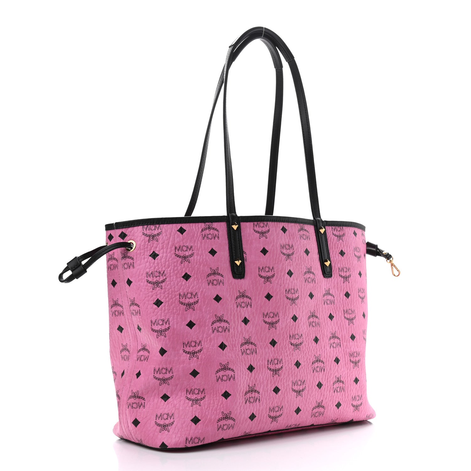 MCM Visetos Medium Reversible Liz Shopper Tote Pink 4 of 16