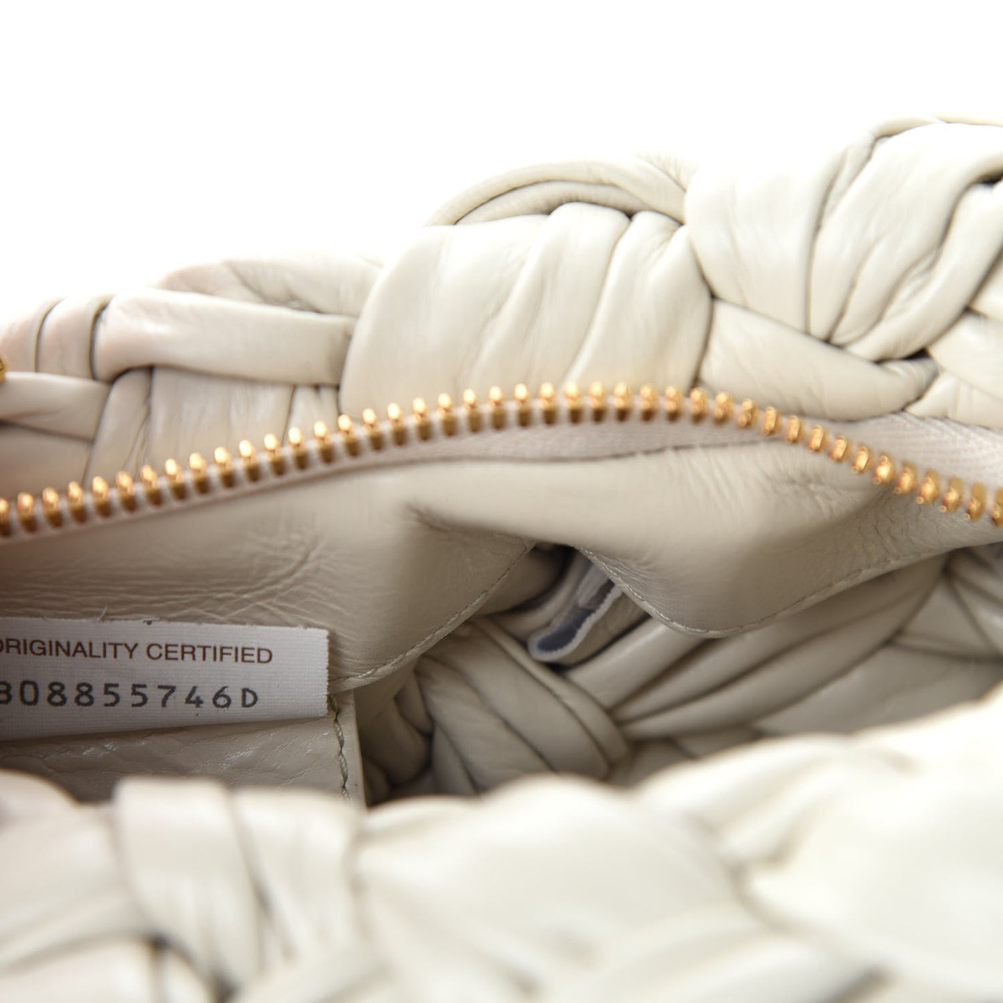 Paper Calfskin Intrecciato Banana Hobo Plaster