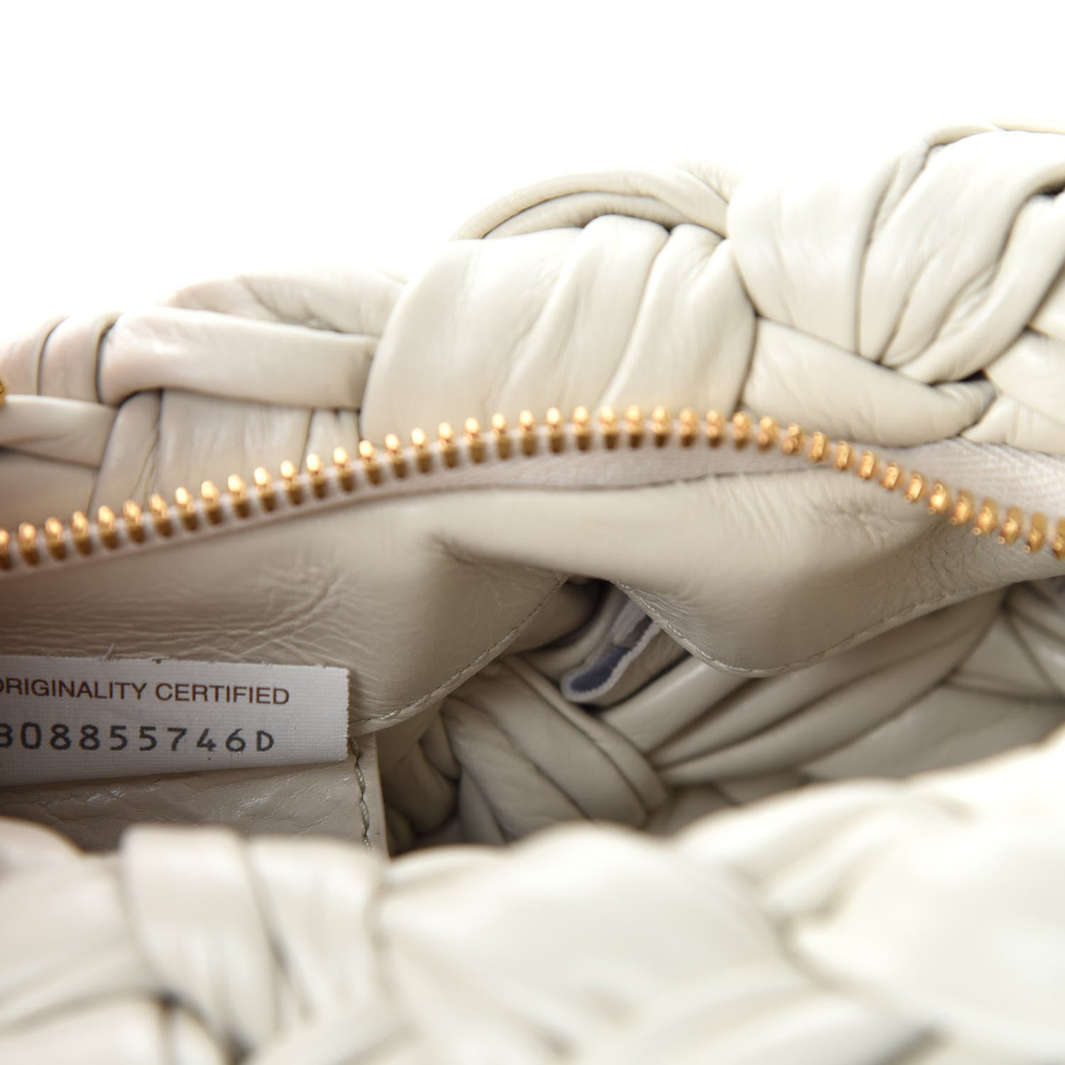 Bottega Veneta Paper Calfskin Intrecciato Banana Hobo Plaster 9 of 10